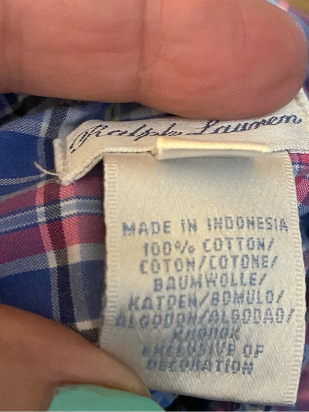 Ralph Lauren Baby Boy Plaid Short Sleeve Shortall Romper size 6 months